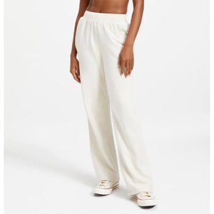 GOOD AMERICAN BONE WIDE LEG SWEATPANTS SZ 2 MEDIUM M